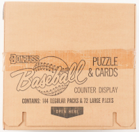 1987 Donruss Baseball Puzzle & Cards Counter Display Case With (216) Packs at PristineAuction.com
