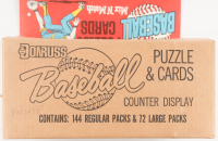 1987 Donruss Baseball Puzzle & Cards Counter Display Case With (216) Packs at PristineAuction.com