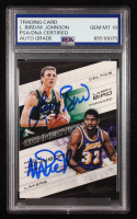 Magic Johnson / Larry Bird Signed 2012-13 Prestige Connections #25 (PSA | Auto 10) at PristineAuction.com