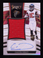 Calvin Ridley 2018 Select Jumbo Rookie Signature Swatches Prizm White #7 #11/35 RC at PristineAuction.com