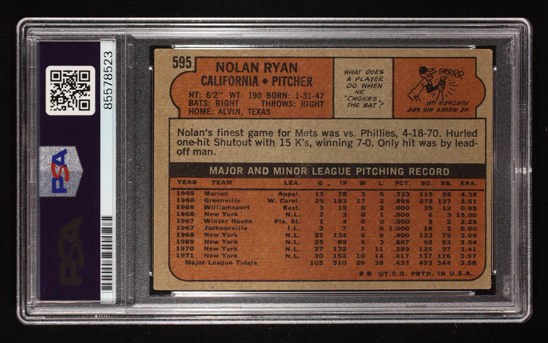 Nolan Ryan Signed 1972 Topps #595 "Ryan Express" (PSA | Auto 10) at PristineAuction.com Nolan Ryan Signed 1972 Topps #595 "Ryan Express" (PSA | Auto 10) at PristineAuction.com