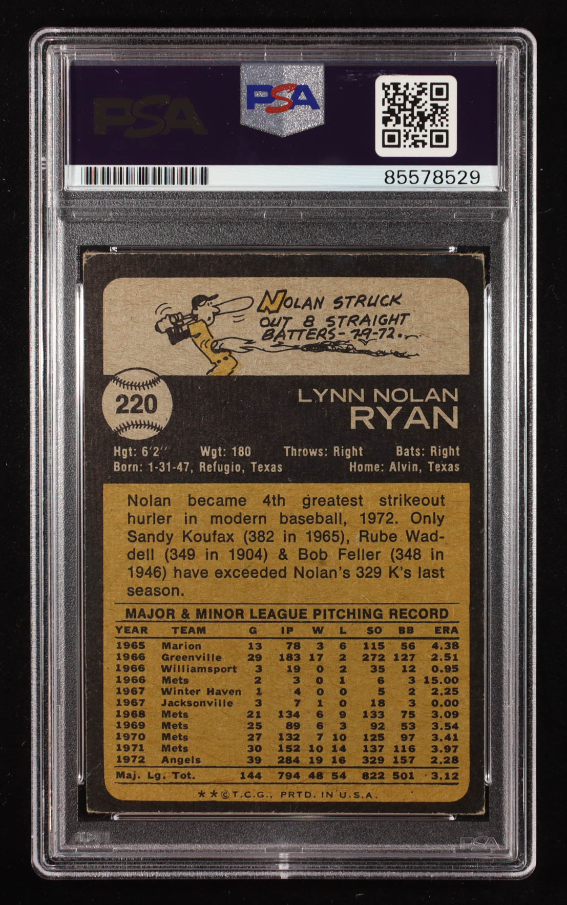 Nolan Ryan Signed 1973 Topps #220 (PSA | Auto 10) at PristineAuction.com Nolan Ryan Signed 1973 Topps #220 (PSA | Auto 10) at PristineAuction.com