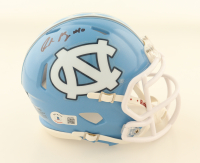 Drake Maye Signed North Carolina Tar Heels Speed Mini Helmet (Beckett) at PristineAuction.com