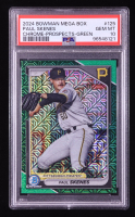 Paul Skenes 2024 Bowman Chrome Mega Box Prospects Green Refractors #BCP125 RC #08/99 (PSA 10) at PristineAuction.com