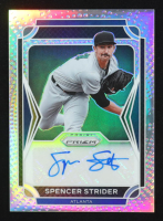 Spencer Strider 2021 Panini Prizm Draft Picks Autographs Prizms Silver #56 at PristineAuction.com