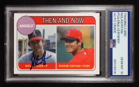 Nolan Ryan Signed 2018 Topps Throwback Thursday #67 Nolan Ryan / Shohei Ohtani RC (PSA | Auto 10) at PristineAuction.com