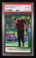 Tiger Woods 2001 Upper Deck #1 RC (PSA 10) at PristineAuction.com