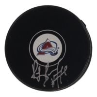 Ray Bourque Signed Avalanche Logo Hockey Puck (JSA) at PristineAuction.com