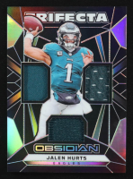 Jalen Hurts 2024 Panini Obsidian Trifecta Swatches #29 at PristineAuction.com