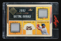 Barry Bonds / Manny Ramirez 2025 Leaf Seasons in the Sun Season Leaders Bronze #SL5 #2/35 at PristineAuction.com