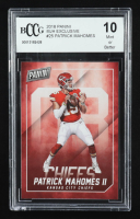 Patrick Mahomes II 2018 Panini MJH Exclusive #25 (BCCG 10) at PristineAuction.com