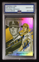 Nolan Ryan Signed 2019 Topps Fire Lasting Legacies Gold #LL15 Nolan Ryan / Shohei Ohtani "108.5 MPH" (PSA | Auto 10) at PristineAuction.com