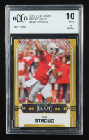 CJ Stroud 2022 Leaf Draft Retail Gold #3 RC (BCCG 10) at PristineAuction.com