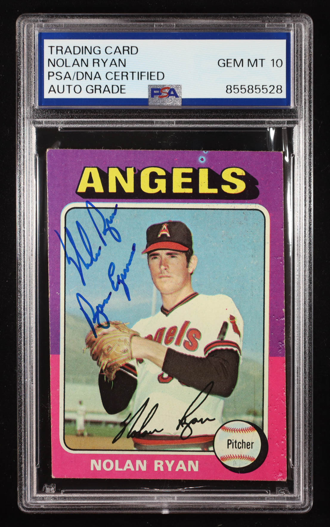 Nolan Ryan Signed 1975 Topps #500 "Ryan Express" (PSA | Auto 10) at PristineAuction.com Nolan Ryan Signed 1975 Topps #500 "Ryan Express" (PSA | Auto 10) at PristineAuction.com