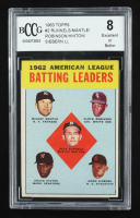 Pete Runnels / Mickey Mantle / Floyd Robinson / Norm Siebern / Chuck Hinton 1963 Topps #2 / AL Batting Leaders (BCCG 8) at PristineAuction.com