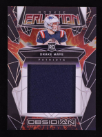 Drake Maye 2024 Panini Obsidian Rookie Eruption Materials #14 RC at PristineAuction.com