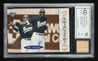 Michael Jordan 1995 Upper Deck Minors Michael Jordan One On One #7 RC with Game-Used Bat Piece (BCCG 10) at PristineAuction.com