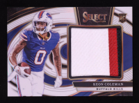 Keon Coleman 2024 Select Jumbo Rookie Swatch Prizm White #23 #46/75 RC at PristineAuction.com