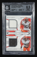 Myles Garrett /Jadeveon Clowney 2022 National Treasures NFL Gear Combo Materials #28 #92/99 (BGS 8.5) at PristineAuction.com