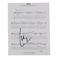 Lars Ulrich Signed Metallica "One" 8x10 Sheet Music Print (JSA) at PristineAuction.com