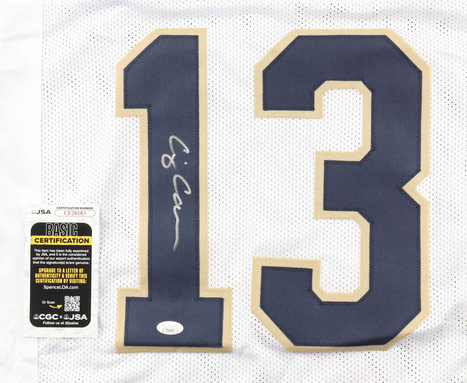 C.J. Carr Signed Jersey (JSA) at PristineAuction.com C.J. Carr Signed Jersey (JSA) at PristineAuction.com