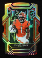 Ja'Marr Chase 2021 Select Prizm Red and Yellow Die Cut #247 RC at PristineAuction.com