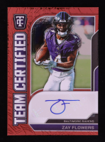 Zay Flowers 2024 Totally Certified Team Certified Signatures Mirror Red #1 #023/100 at PristineAuction.com