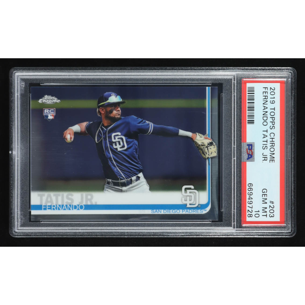 Fernando Tatis Jr. 2019 Topps Chrome #203 RC (PSA 10) at PristineAuction.com