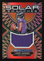 Lamar Jackson 2024 Panini Obsidian Solar Swatches #16 at PristineAuction.com