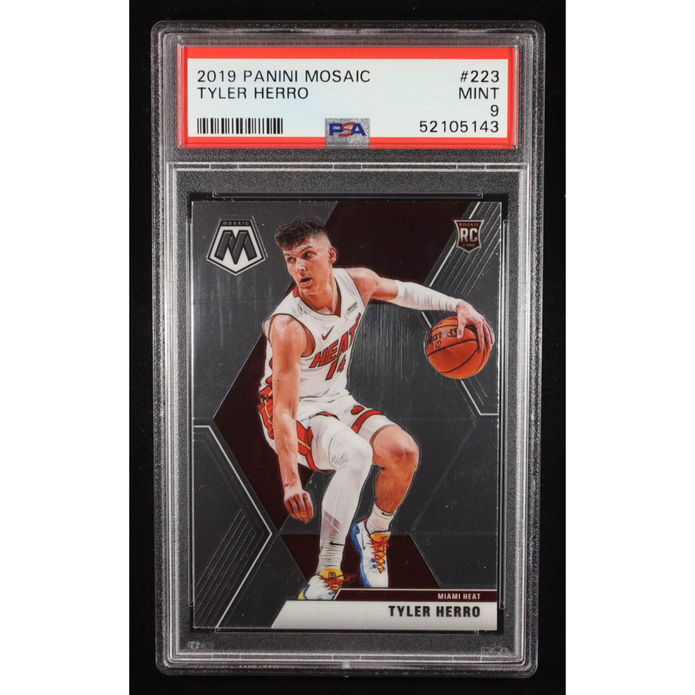 Tyler Herro 2019 Panini Mosaic #223 RC (PSA 9) at PristineAuction.com
