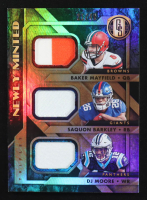 Baker Mayfield / D.J. Moore / Saquon Barkley 2018 Panini Gold Standard Newly Minted Memorabilia Triples Prime #10 RC #21/49 at PristineAuction.com