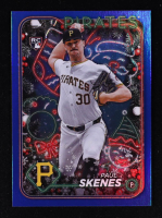 Paul Skenes 2024 Topps Holiday Metallic Blue Glitter #H165 RC at PristineAuction.com