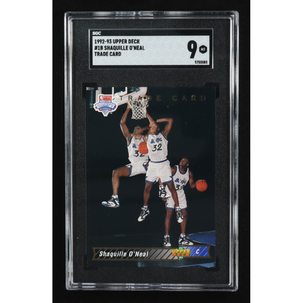 Shaquille O'Neal 1992-93 Upper Deck #1B TRADE RC (SGC 9) at PristineAuction.com