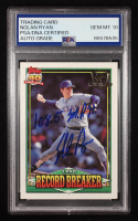 Nolan Ryan Signed 1991 Topps Desert Shield #6 "108.5 MPH Fastball" (PSA | Auto 10) at PristineAuction.com
