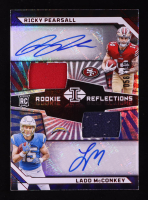 Ricky Pearsall / Ladd McConkey 2024 Panini Illusions Rookie Reflections Dual Patch Autographs Red #10 #058/199 RC at PristineAuction.com