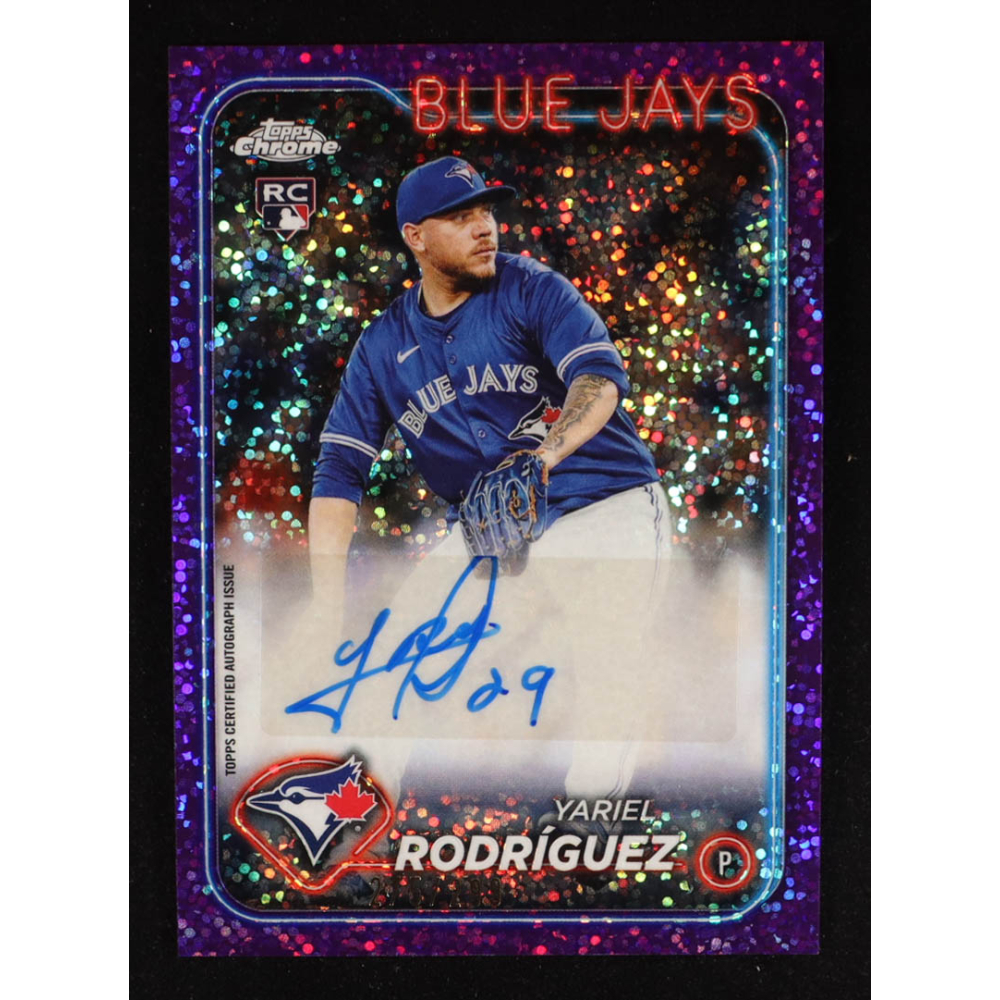 Yariel Rodriguez 2024 Topps Chrome Update Autographs Purple Speckle Refractors #ACYR #275/299 RC at PristineAuction.com