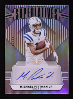 Michael Pittman Jr. 2023 Panini Illusions Superlatives Autographs Green #41 #42/50 at PristineAuction.com