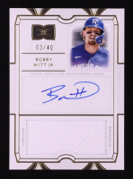 Bobby Witt Jr. 2024 Topps Definitive Collection Definitive Autograph Relics #DARCBW #03/40 at PristineAuction.com