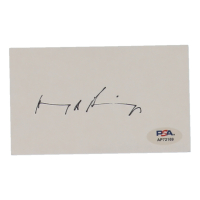 Henry Kissinger Signed Cut (PSA) at PristineAuction.com