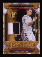 Joe Burrow 2023 Panini Gold Standard Heart of Gold Threads White Gold #18 #45/49 at PristineAuction.com