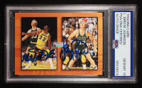 Magic Johnson / Larry Bird Signed 1993-94 Hoops #MB1 (PSA | Auto 10) at PristineAuction.com