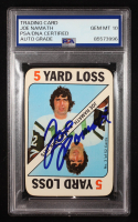 Joe Namath Signed 1971 Topps Game Inserts #3 (PSA | Auto 10) at PristineAuction.com