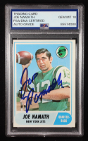 Joe Namath Signed 1968 Topps #65 (PSA | Auto 10) at PristineAuction.com