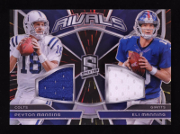 Eli Manning / Peyton Manning 2024 Panini Spectra Rivals Materials Hyper #8 #45/75 at PristineAuction.com
