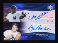 Dwight Gooden / Jim Bouton 2005 Reflections Dual Signatures Blue #DGJB #21/35 at PristineAuction.com