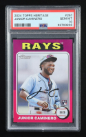 Junior Caminero 2024 Topps Heritage #267 RC (PSA 10) at PristineAuction.com