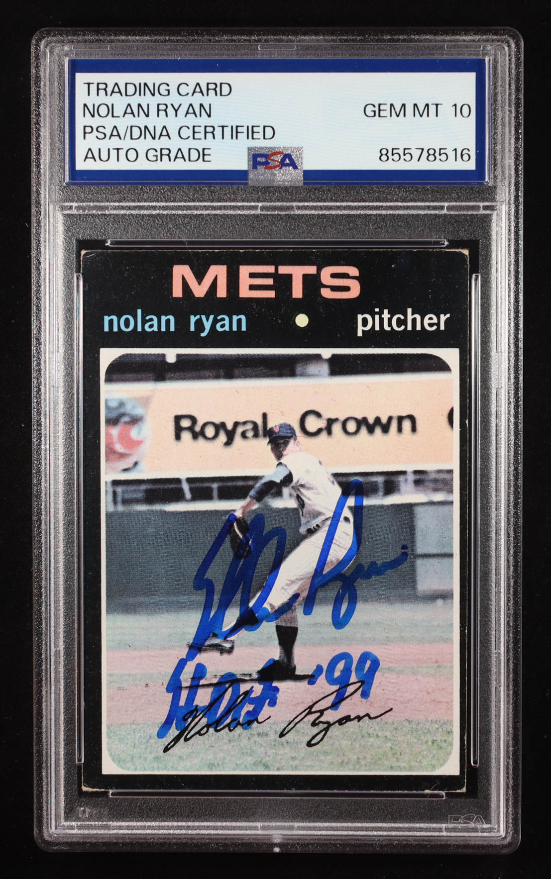 Nolan Ryan Signed 1971 Topps #513 "H.O.F. '99" (PSA | Auto 10) at PristineAuction.com Nolan Ryan Signed 1971 Topps #513 "H.O.F. '99" (PSA | Auto 10) at PristineAuction.com