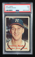 Warrem Spahn 1957 Topps #90 (PSA 3) at PristineAuction.com