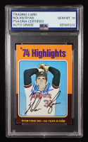 Nolan Ryan Signed 1975 Topps Mini #5 (PSA | Auto 10) at PristineAuction.com