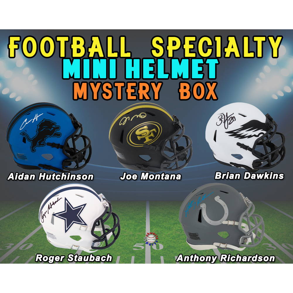 Football SPECIALTY Mini Helmet Signed Mystery Box - Series 25 (Limited to 150) - Schwartz Sports at PristineAuction.com
